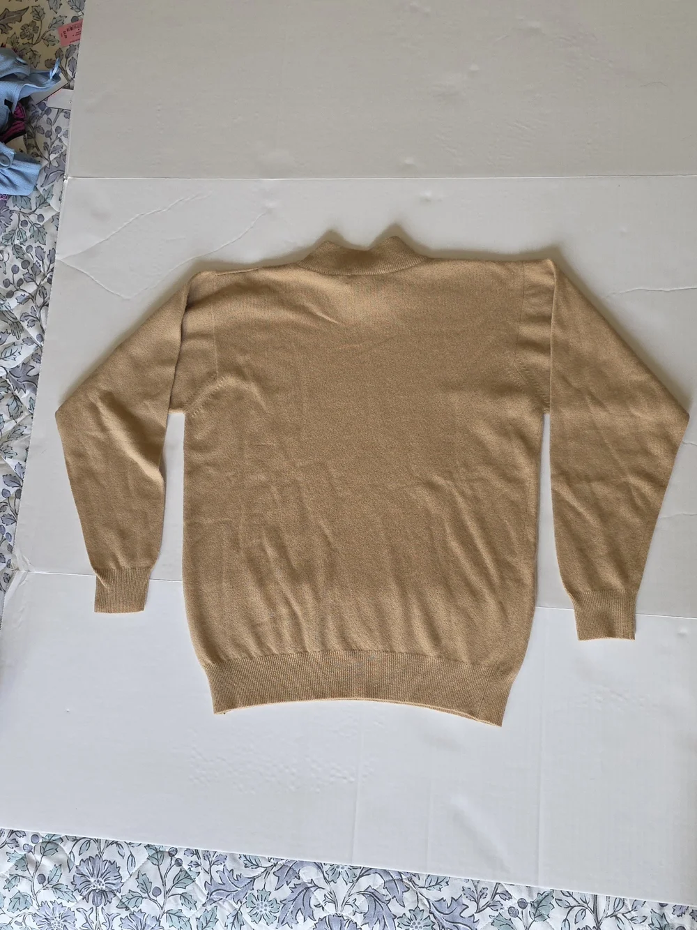 Men's Camel Turtleneck Sweater - Soft Knit
